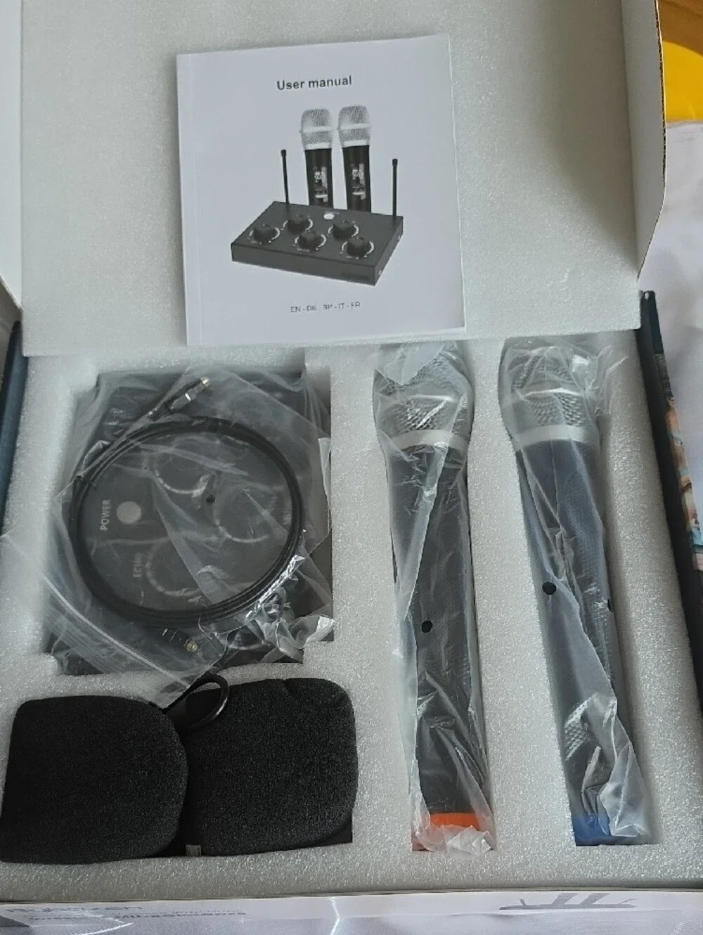 Black Wireless Vocal Microphone System - Dual Handheld Mics